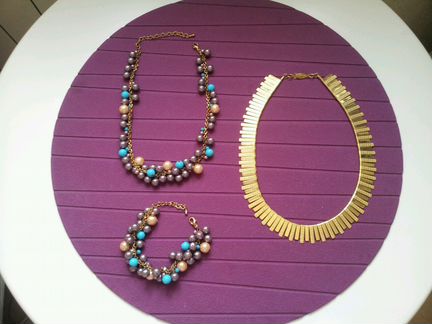 Серьги,бусы новые(Чехия) 1990 годы