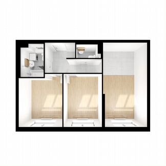2-к квартира, 54.7 м², 9/17 эт.