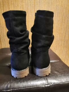 Сапоги замшевые