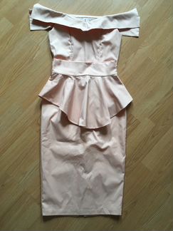 Коктейльное / вечернее платье персиковое