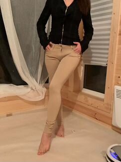 Брюки Zara бежевые 36 размер (S)