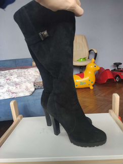 Сапоги зимние замшевые