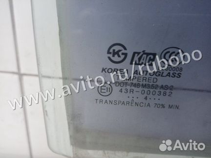 Стекло заднее правое Hyundai Sonata EF 5 G4JP 2004