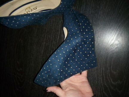 Замшевые синие туфли