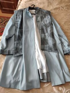 Пальто кожаное