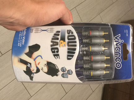 Кабель колокольчики-колокольчики 3RCA-3RCA vivanko