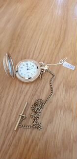 Часы карманные Чайка кварц позолоченные с гербом Я