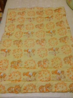 Стеганое детское одеяло из овечьей шерсти