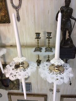 Подсвечник- кольцо ручная работа кружево Германия