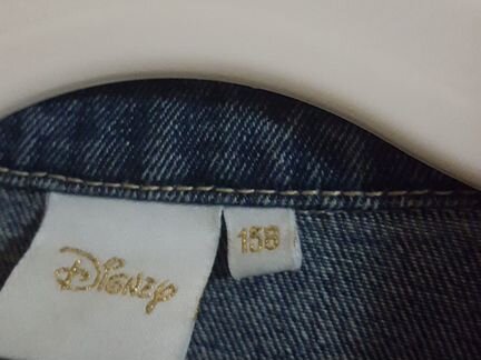 Куртка джинсовая 158 см с аппликациями