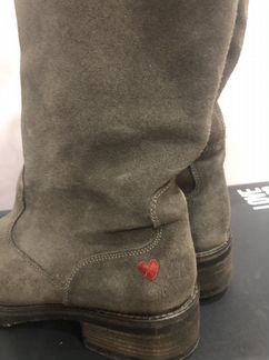 Сапоги замшевые Moschino