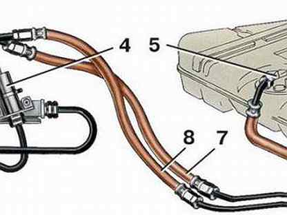 Схема топливопровода ваз 2114