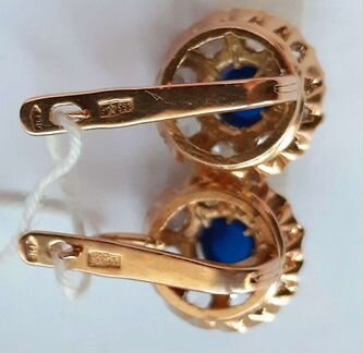 Золотые серьги Малинки СССР