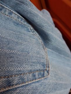 Джинсы в полоску 44