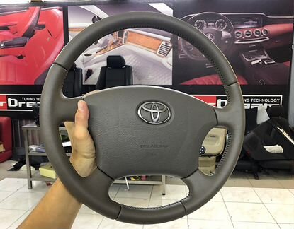 Кожаный руль Toyota Land Cruiser Prado 120