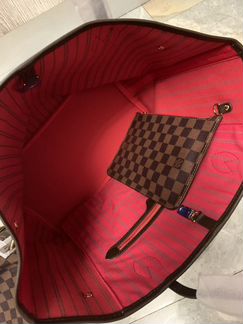 Женская сумка Louis Vuitton Neverfull шашка 32 и 4