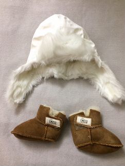 Шапка Elodie details, пинетки из натур овчины