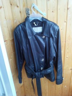 Итальянская женская кожаная куртка-пиджак