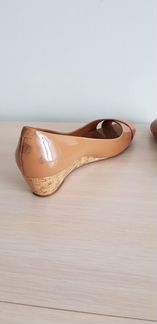 Туфли на танкетке карамельного цвета, 38р-р