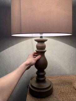 Большая лампа деревянная настольная Zara Home