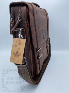 Мужская кожаная сумка через плечо Zznick