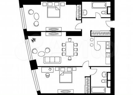 2-к квартира, 108.7 м², 22/56 эт.