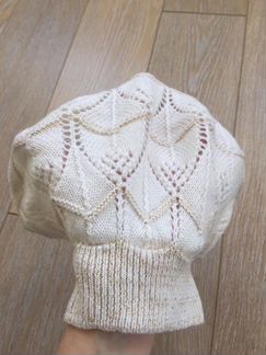 Берет ажурный шерсть новый