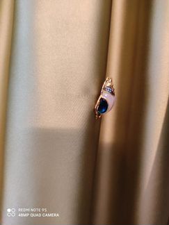 Брошь скоробей-2 серебро с позолотой