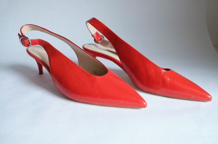 Красные туфли Zara (кожа)