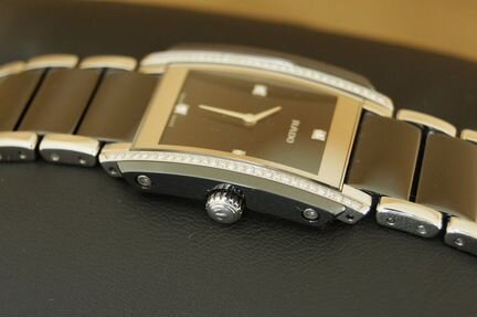 Rado Integral Black Dial Two Tone Diamond 153.0217