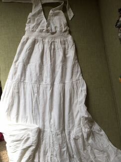 Дизайнерское белое платье