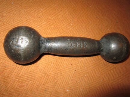 Гантель чугунная 1 кг. (1 шт.) СССР