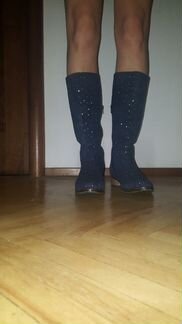 Новые сапоги замша и мех